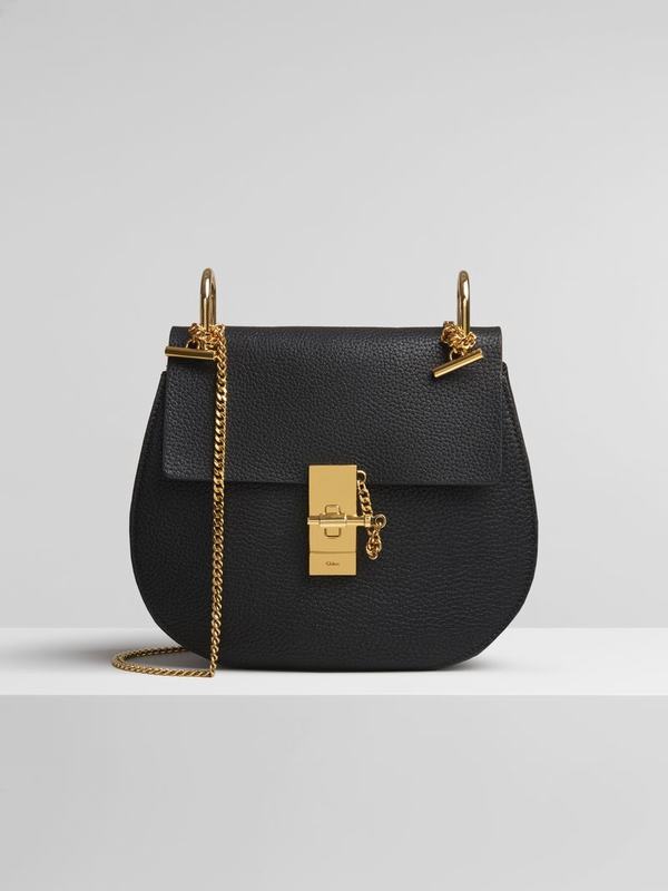 Chloé Bandolera Mujer Drew Negras Suede Cowhide QUSA32168